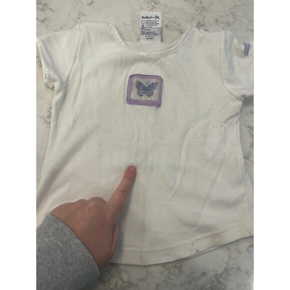 Osh Kosh 3D moving Image 3T T-shirt Butterfly Flower VINTAGE VTG Short Sleeve - Picture 2 of 6